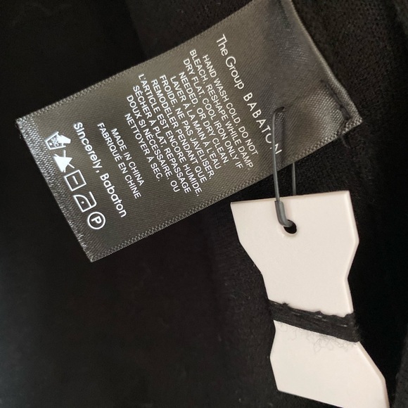 Aritzia The Group Babaton Ty Belted Cardigan Black Sz Small New - Picture 8 of 8